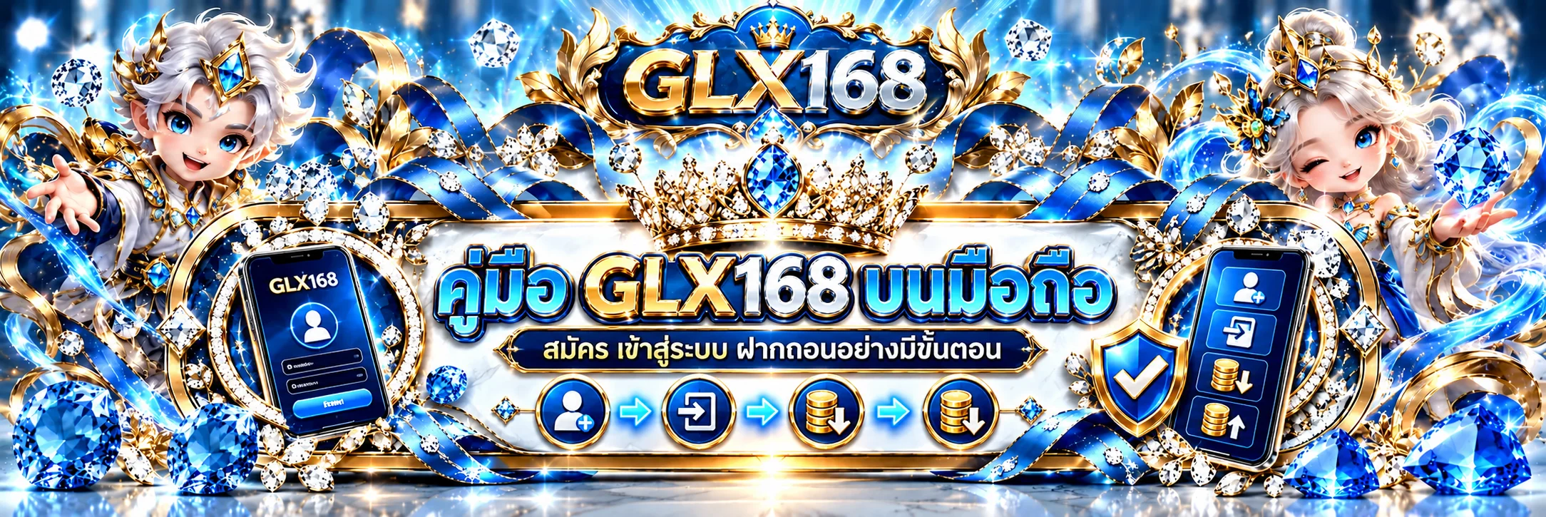 GLX168 บนมือถือ วิธีสมัคร เข้าสู่ระบบ ฝากถอน